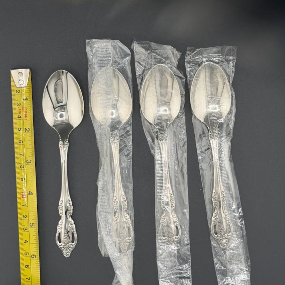 NEW Oneida Brahms Teaspoons 6" SET OF FOUR